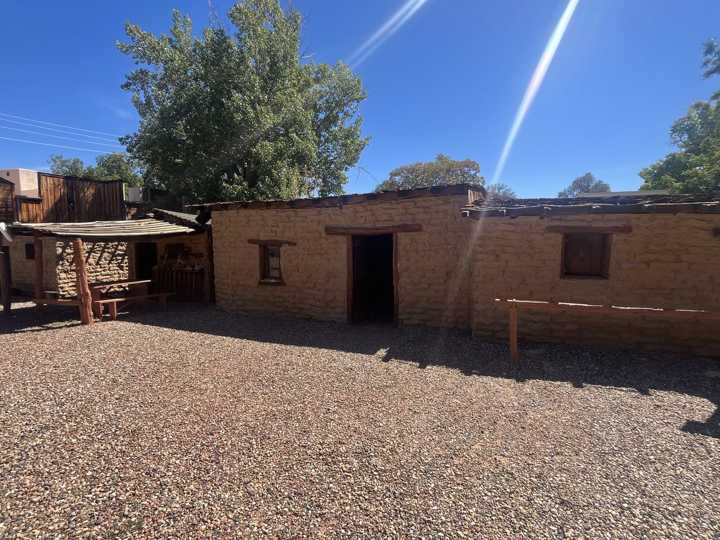 Original Western movie set buildings on the Little Hollywood grounds
