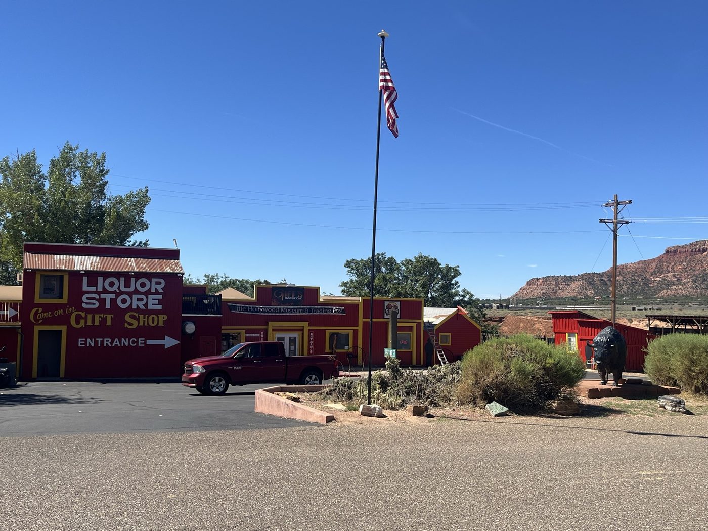 The Giff's Western Spirits and gift shop entrance on West Center Street in Kanab